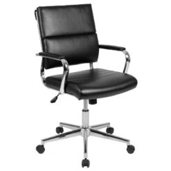 Flash Furniture Mid-Back LeatherSoft Contemporary Panel Executive Swivel Office Chair -HOMCOM Sales Store GUEST 820f7cb8 cede 4c90 89f9 a198261f27d0