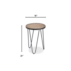 Farmhouse Side Table Metal Brown/Black- ClickDecor -HOMCOM Sales Store GUEST 8433a5f5 61c5 4fb0 bb7b 9524293561ea