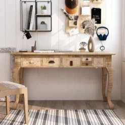 Serreno Rectangular Writing Desk Natural - Furniture Of America -HOMCOM Sales Store GUEST 84a634c0 4563 4a1c a94b 7e4dab643541