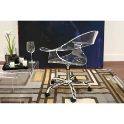 Elia Acrylic Swivel Chair Clear - Baxton Studio 7 Elia Acrylic Swivel Chair Clear - Baxton Studio -HOMCOM Sales Store GUEST 857937b1 ac7d 4808 b448 1b6ffc32a7b3
