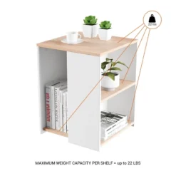 Hastings Home Minimalist Two-Toned Accent Side Table With Open Shelve, Brown/White 11 Hastings Home Minimalist Two-Toned Accent Side Table With Open Shelve, Brown/White -HOMCOM Sales Store GUEST 858df964 9e68 472e bb97 6cc826fc6ee4