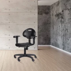 16"-21" Adjustable Height Polyurethane Task Office Chair With Arms Black- Hampden Furnishings 37 16"-21" Adjustable Height Polyurethane Task Office Chair With Arms Black- Hampden Furnishings -HOMCOM Sales Store GUEST 8724690a 71ed 4be7 8947 d940592b3248