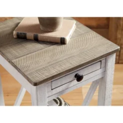 Adalane Side Table White/Gray - Signature Design By Ashley -HOMCOM Sales Store GUEST 878cdc56 073d 4bfd 92ea c6832cf16d8e