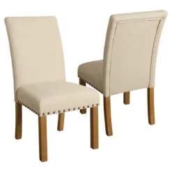 Set Of 2 Michele Dining Chair With Nailhead Trim - HomePop -HOMCOM Sales Store GUEST 87911f93 6ea3 45eb 9e09 54b38a233efd