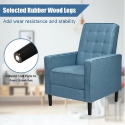 Costway Set Of 2 Push Back Recliner Chair Fabric Tufted Single Sofa W/ Footrest -HOMCOM Sales Store GUEST 87ade7ff f4aa 4059 8b4b d71a249a9c92