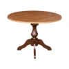 30.3" Gracelyn Round Dual Drop Leaf Pedestal Extendable Dining Table Cinnamon/Espresso - International Concepts -HOMCOM Sales Store GUEST 87b5e985 7794 4056 8e67 f05a5b385234