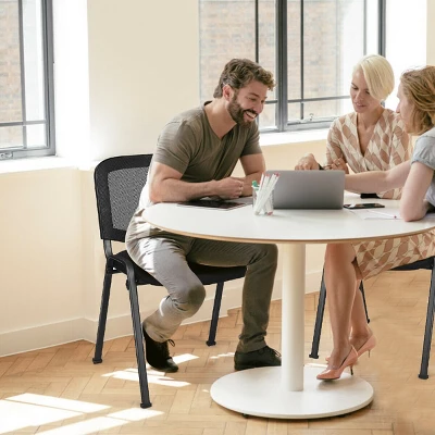 Costway Set Of 5 Conference Chair Mesh Back Office Waiting Room Guest Reception Black 3 Costway Set Of 5 Conference Chair Mesh Back Office Waiting Room Guest Reception Black