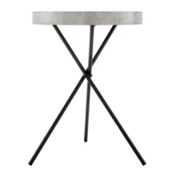 17.6" Round 3 Legged Industrial Style Side Table Cement - Danya B. -HOMCOM Sales Store GUEST 889eae3e 7f72 4ea8 9ced 1169dd18274d