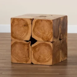 Eldora Natural Teak Root End Table Brown - Bali & Pari -HOMCOM Sales Store GUEST 89808bad 7058 44cc 840a 346ce86102a2