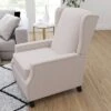 Contemporary Pushback Recliner With Accent Nail Trim Fabric Upholstery - Merrick Lane