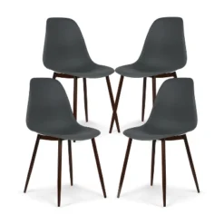 Set Of 4 Virginia Sculpted Dining Chair - Poly & Bark 24 Set Of 4 Virginia Sculpted Dining Chair - Poly & Bark -HOMCOM Sales Store GUEST 89efa9e0 1bb1 4936 8531 cdbcba6f3c0e
