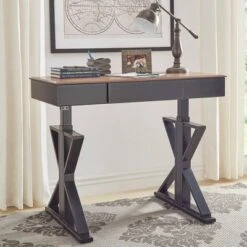 Quinton Adjustable Height X Base Writing Desk - Inspire Q