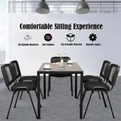 Costway Set Of 5 Conference Chair Mesh Back Office Waiting Room Guest Reception Black 14 Costway Set Of 5 Conference Chair Mesh Back Office Waiting Room Guest Reception Black -HOMCOM Sales Store GUEST 8c805b9c f3b8 462e bdc9 24d0e7ea7264