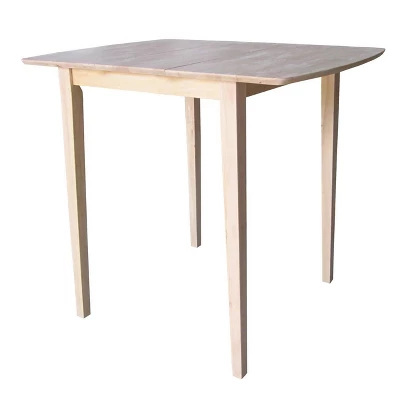 42" Table With Butterfly Extendable Unfinished - International Concepts 3 42" Table With Butterfly Extendable Unfinished - International Concepts