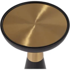 Studio 55D Modern Glam Luxe Metal Round Accent Side End Table 13" Wide Black Gold For Living Room Home House Entryway Balcony -HOMCOM Sales Store GUEST 8d741771 58e5 4b9b a21f bcbc05981e00