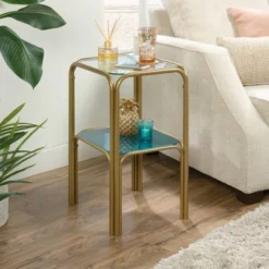 Coral Cape End Table Satin Gold - Sauder -HOMCOM Sales Store GUEST 8d971cb4 5bb6 4001 8fd4 7125cda5ba33
