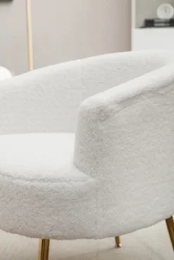 Armchair Accent Tub Barrel Chair With Gold Metal Legs-ModernLuxe 19 Armchair Accent Tub Barrel Chair With Gold Metal Legs-ModernLuxe -HOMCOM Sales Store GUEST 8e368722 b57a 4512 8a24 c7d09d88a1ee