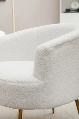 Armchair Accent Tub Barrel Chair With Gold Metal Legs-ModernLuxe 10 Armchair Accent Tub Barrel Chair With Gold Metal Legs-ModernLuxe - Image 8