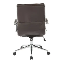 Mid Back Manager's Faux Leather Chair With Chrome Base - OSP Designs -HOMCOM Sales Store GUEST 90dd5d55 7db5 41f6 9ec6 0ec66c5d266b