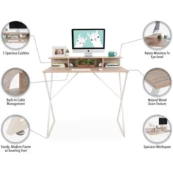 Joy Standing Desk 48” Stand-up Workstation With Cubbies – Wood Grain Finish – Stand Steady 12 Joy Standing Desk 48” Stand-up Workstation With Cubbies – Wood Grain Finish – Stand Steady -HOMCOM Sales Store GUEST 928cf977 e7cb 4a25 a439 fbc4845345a9