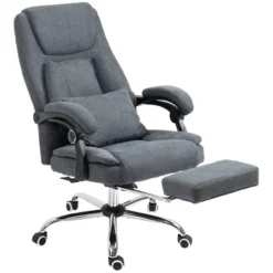 Vinsetto High Back Massage Office Chair With Kneading, Reclining Swivel Fabric Computer Chair With Footrest, Armrest -HOMCOM Sales Store GUEST 93cabeb5 c966 428f 8e64 ac5cd2b93073
