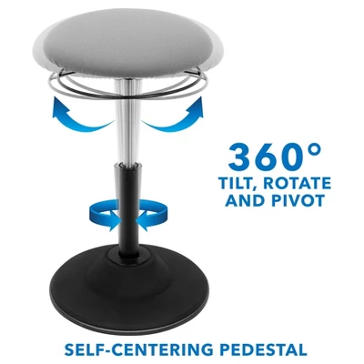 Mount-It! Height Adjustable Ergonomic Standing Desk Stool With Padded Seat & Non-Slip Rubber Base 5 Mount-It! Height Adjustable Ergonomic Standing Desk Stool With Padded Seat & Non-Slip Rubber Base - Image 3