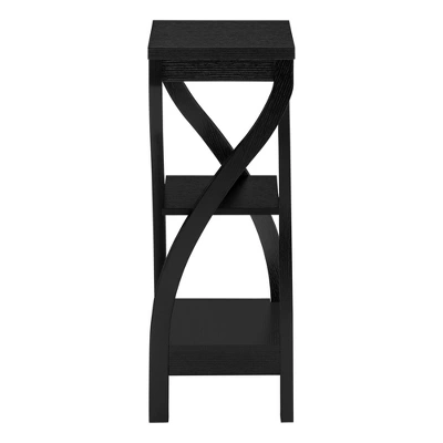 3 Tier 2 Shelf Twisted Leg Side Table Black - EveryRoom 4 3 Tier 2 Shelf Twisted Leg Side Table Black - EveryRoom - Image 2