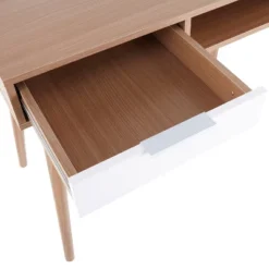 Pebble Contemporary Computer Desk Wood Natural/White - LumiSource -HOMCOM Sales Store GUEST 96dca025 8c81 441d a442 c7e7827ec669