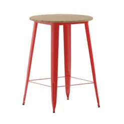 Flash Furniture Declan Commercial Indoor/Outdoor Bar Top Table, 30" Round All Weather Poly Resin Top With Steel Base -HOMCOM Sales Store GUEST 97092c0c ca2f 4568 8643 b51199b31e73