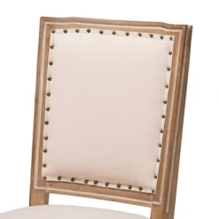 Set Of 2 Louane Fabric Upholstered And Wood Dining Chairs - Baxton Studio -HOMCOM Sales Store GUEST 97cc1a8e 492e 4070 b7e8 a6e19401d9a1