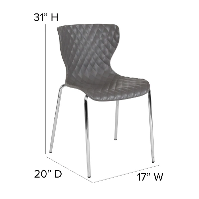 Flash Furniture Lowell Contemporary Design Plastic Stack Chair 5 Flash Furniture Lowell Contemporary Design Plastic Stack Chair - Image 3