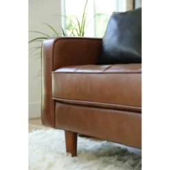 Hobbes Mid-Century Leather Armchair - Abbyson Living -HOMCOM Sales Store GUEST 99de9ab9 5b1a 441b a004 86eb70bf1793