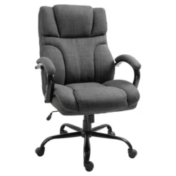 Vinsetto 500lbs Big And Tall Office Chair With Wide Seat, Ergonomic Executive Computer Chair With Adjustable Height, Swivel Wheels And Linen Finish -HOMCOM Sales Store GUEST 99f4927f 5b72 403f b122 271f8275960a