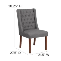 Flash Furniture HERCULES Preston Series Tufted Parsons Chair With Side Panel Detail -HOMCOM Sales Store GUEST 9a2aaeca 0484 496e 9e84 65844800e698