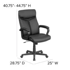 Flash Furniture Raya High Back Black LeatherSoft Executive Swivel Office Chair With Slight Mesh Accent And Arms -HOMCOM Sales Store GUEST 9a312695 dc0b 499b ad7a 34a080dc3e96