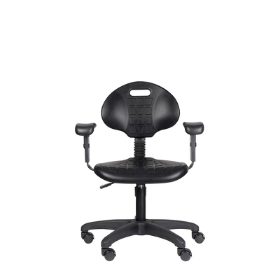 16"-21" Adjustable Height Polyurethane Task Office Chair With Arms Black- Hampden Furnishings 17 16"-21" Adjustable Height Polyurethane Task Office Chair With Arms Black- Hampden Furnishings - Image 15