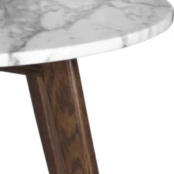 20" Gabrielle Marble Round Side Table Walnut - Poly & Bark -HOMCOM Sales Store GUEST 9a3efa60 a861 49b1 ba4c 4aee310bb4e1