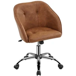 Yaheetech Velvet Desk Chair For Home Office, Soft Height Adjustable 360° Swivel Computer Chair -HOMCOM Sales Store GUEST 9a725d02 d74a 48a1 9130 3e8510cd859b