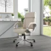 Modern Mid Back Executive Chair Ivory - Boss Office Products