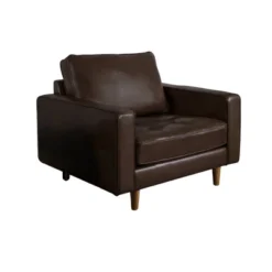 Hobbes Mid-Century Leather Armchair - Abbyson Living -HOMCOM Sales Store GUEST 9b6b227b bd81 4bde 8490 ff0907512aad