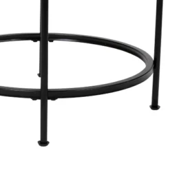 Flash Furniture Astoria Collection Round End Table - Modern Clear Glass Accent Table With Matte Black Frame -HOMCOM Sales Store GUEST 9bb40d3a 97db 4b48 a958 6e017f265f17