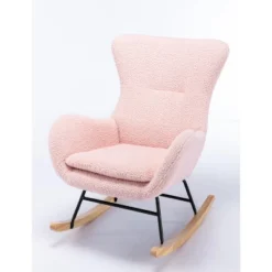 Upholstered Rocking Accent Chair With High Backrest And Armrests-ModernLuxe 17 Upholstered Rocking Accent Chair With High Backrest And Armrests-ModernLuxe -HOMCOM Sales Store GUEST 9c1862c9 b4ec 4fe4 adeb 9f1331190a33