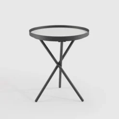 Modern Minimalist Intersecting Tripod Leg Side Table Black/Faux White Marble - Saracina Home -HOMCOM Sales Store GUEST 9c63270b 2b0f 47bd 80c6 5ee6ffc4f68d