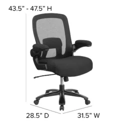 Flash Furniture HERCULES Series Big & Tall 500 Lb. Rated Mesh Executive Swivel Ergonomic Office Chair With Adjustable Lumbar -HOMCOM Sales Store GUEST 9d7f6ac8 b628 4f28 b6e0 bfe0bef0d208