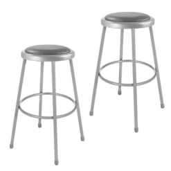 2pk Heavy Duty Vinyl Padded Steel Barstool Gray - Hampden Furnishings -HOMCOM Sales Store GUEST 9d8c8d62 b3aa 456a 8545 3db5cbd06100