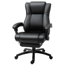 Vinsetto Executive High Back Office Chair Executive Computer Desk Chair With PU Leather, Adjustable Height And Retractable Footrest, Black -HOMCOM Sales Store GUEST 9e0e861c a2db 4bff b3f1 ea4ada474799