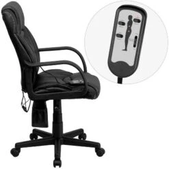 Emma And Oliver Mid-Back Ergonomic Massaging Black LeatherSoft Executive Swivel Office Arm Chair 16 Emma And Oliver Mid-Back Ergonomic Massaging Black LeatherSoft Executive Swivel Office Arm Chair -HOMCOM Sales Store GUEST 9e17101d 223e 48ab 8856 db13857a80dd