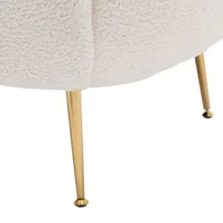 Modern Accent Chair, Teddy Short Plush Particle Velvet Armchair With Ottoman-ModernLuxe -HOMCOM Sales Store GUEST 9e7b72ca 37bf 46e6 8ab0 16e0d6a22a46