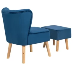 Costway Leisure Chair And Ottoman Thick Padded Velvet Tufted Sofa Set W/ Wood Legs PinkBlue Green 22 Costway Leisure Chair And Ottoman Thick Padded Velvet Tufted Sofa Set W/ Wood Legs PinkBlue Green -HOMCOM Sales Store GUEST 9e912a86 7e36 41e1 a709 d92aa9f907c3