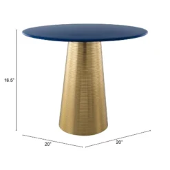 Rizal Side Table Dark Blue/Gold - ZM Home -HOMCOM Sales Store GUEST 9eaf4b50 95cb 4bcf 9697 9f3999a96b5b